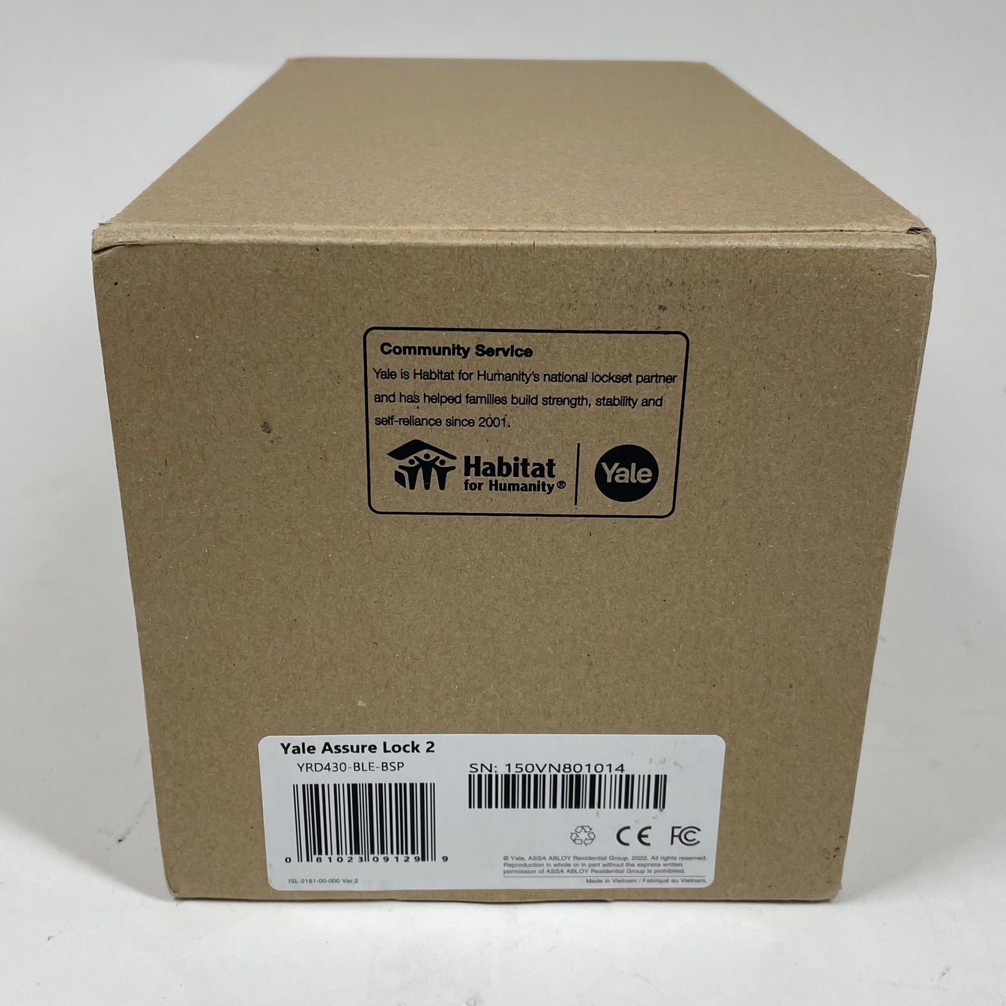 Yale Assure Lock 2 Key-Free Keypad YRD430-BLE-BSP Black Suede Bluetooth