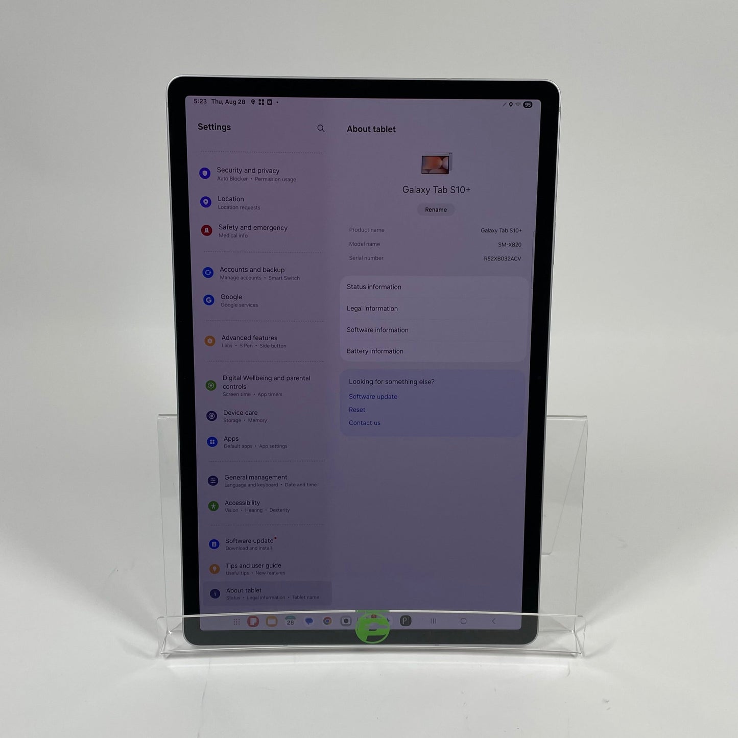 WiFi Only Samsung tab s10+ 12.4" 256GB Lavender SM-X820