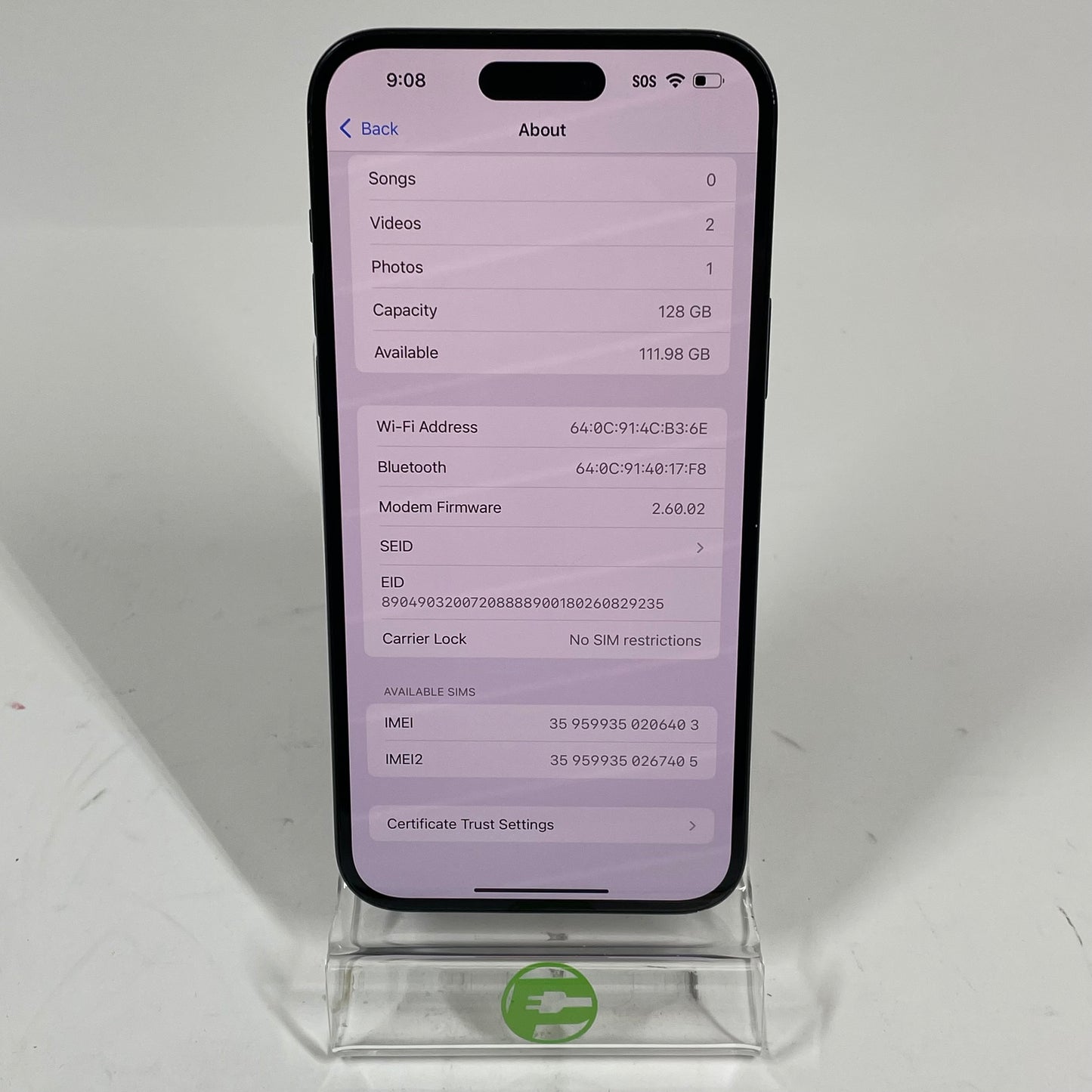 Factory Unlocked Apple iPhone 15 Plus 128GB Black MTXR3LL/A