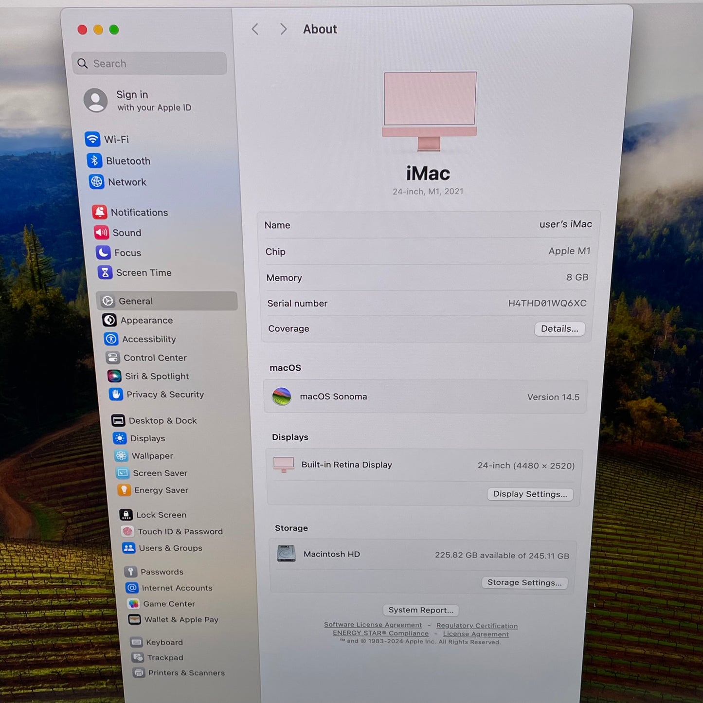 2021 Apple iMac 24" M1 3.2GHz 8GB RAM 256GB SSD Pink Z12Y000NTLL/A