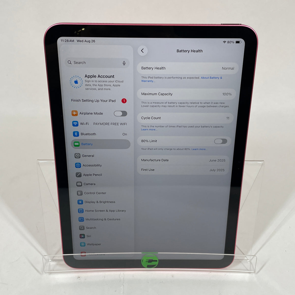 WiFi Only Apple iPad 11" (A16) 128GB Pink MD4E4LL/A