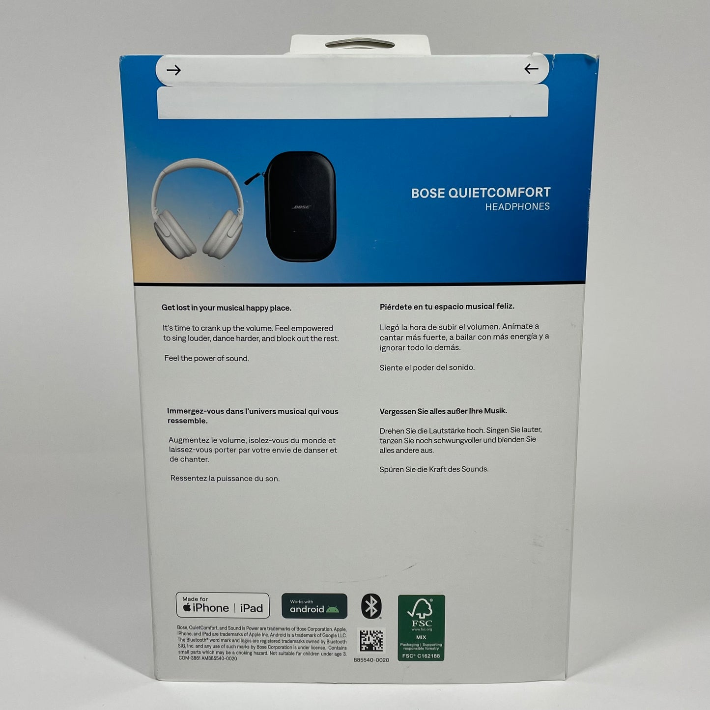 New Bose QuietComfort White Smoke 884367-0200
