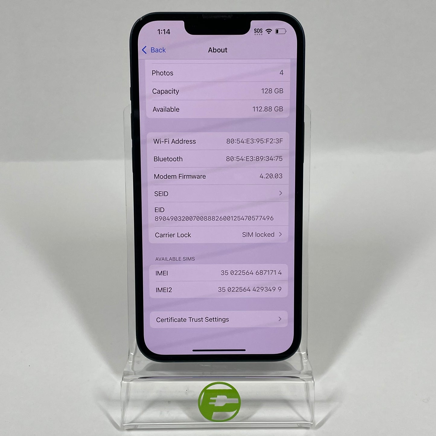 T-Mobile Apple iPhone 13 128GB 18.3 MIDNIGHT MLML3LL/A