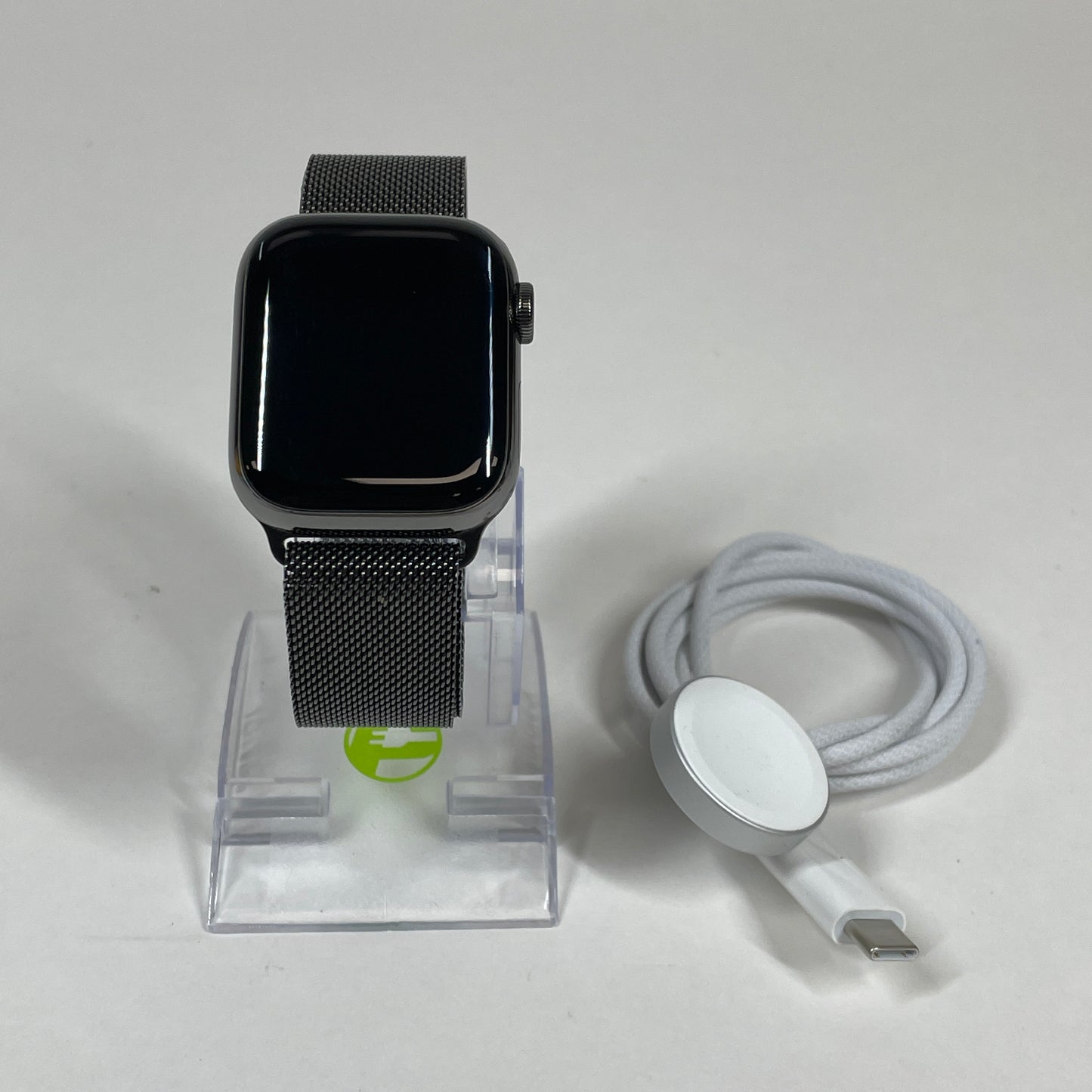 Unlocked Apple Watch Series 8 41MM Graphite Stainless Steel Milanese Loop MNJL3LL/A