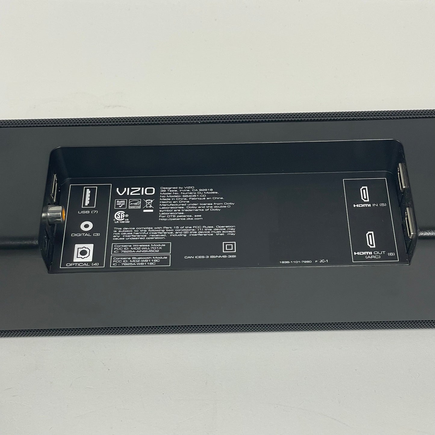 VIZIO SB4051-C0 Soundbar with Wireless Subwoofer Black READ