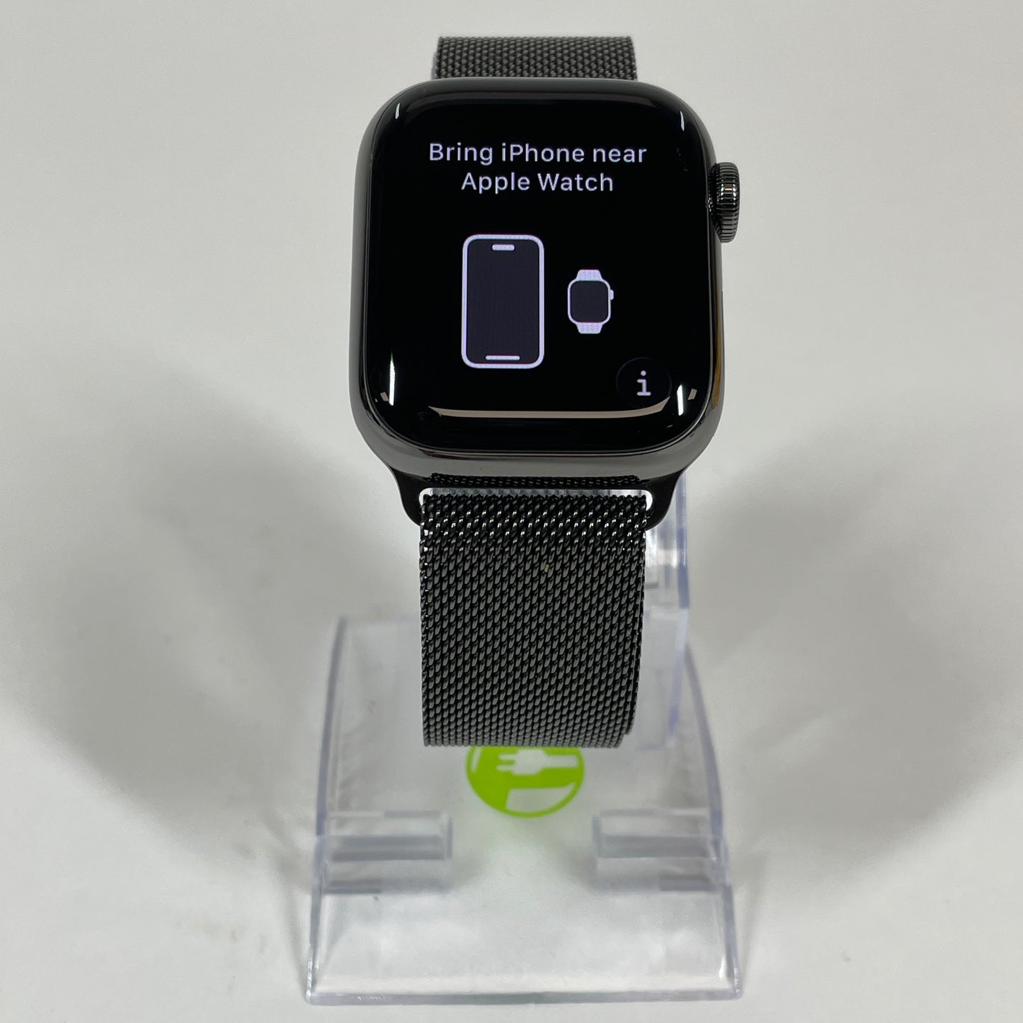 Unlocked Apple Watch Series 8 41MM Graphite Stainless Steel Milanese Loop MNJL3LL/A