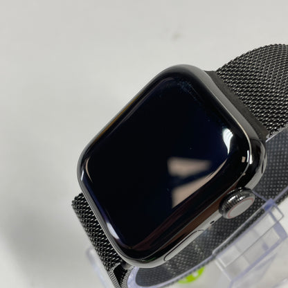 Unlocked Apple Watch Series 8 41MM Graphite Stainless Steel Milanese Loop MNJL3LL/A