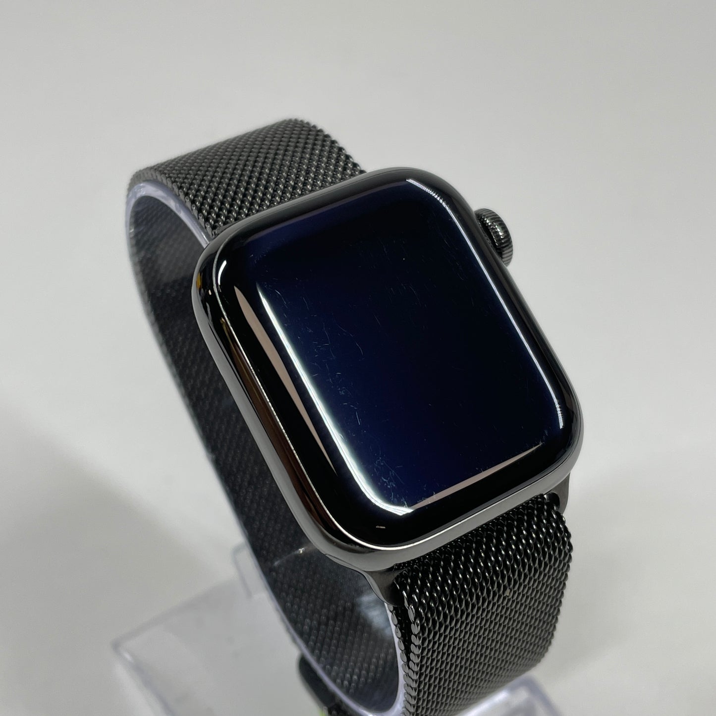 Unlocked Apple Watch Series 8 41MM Graphite Stainless Steel Milanese Loop MNJL3LL/A