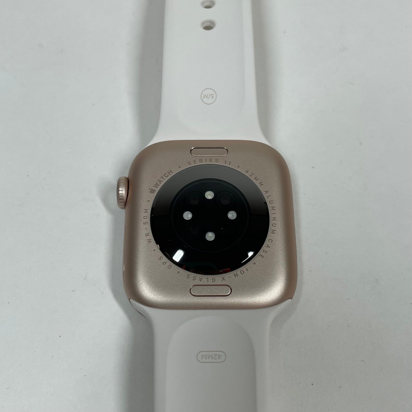 GPS Only Apple Watch Series 11 42MM Rose Gold Aluminum Light Blush Sport Band MEU04LW/A