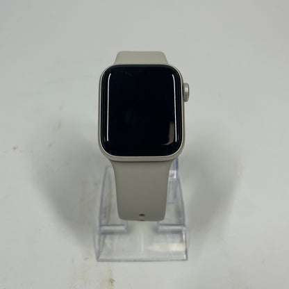 Unlocked Apple Watch SE 2nd Gen 40MM Silver Aluminum Beige Sport Band MNTK3LL/A