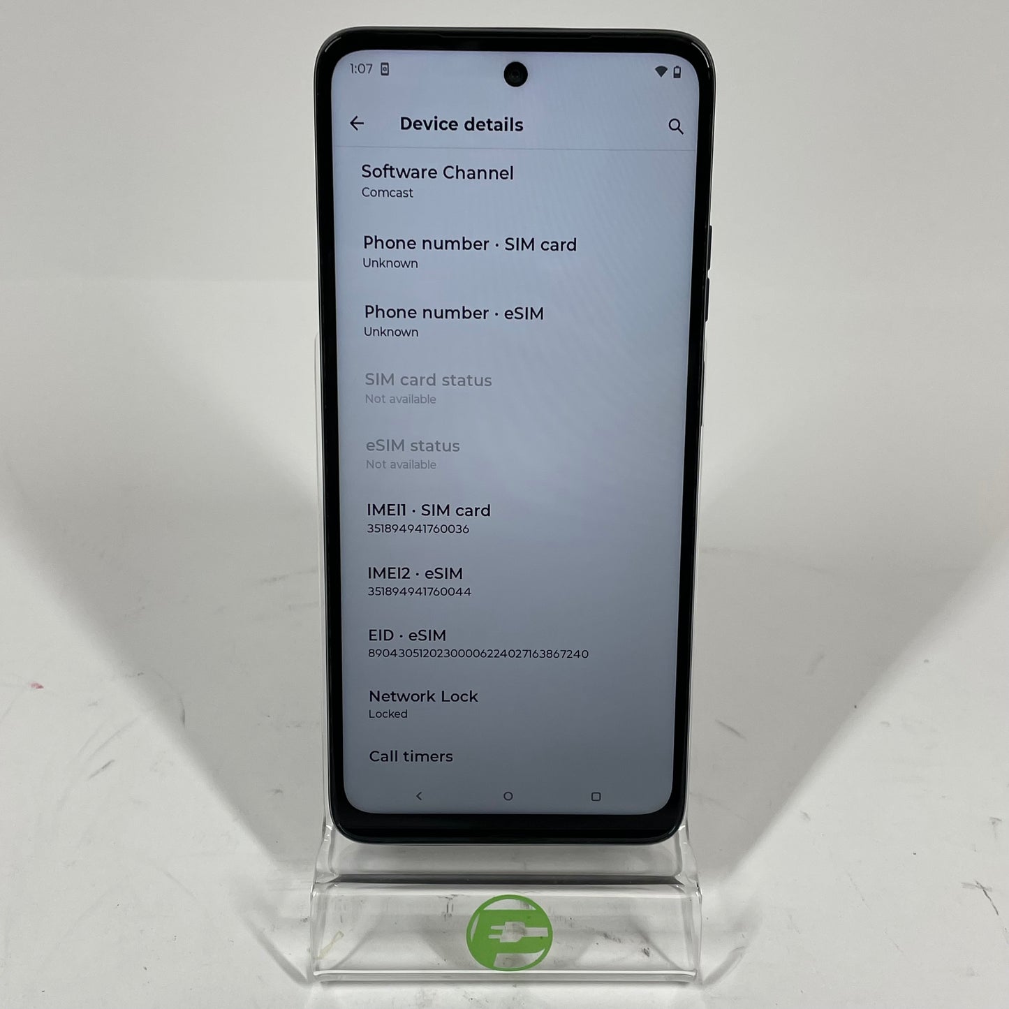 Xfinity Mobile Motorola Moto G 5G 128MB 15 Sage Green XT2513-1