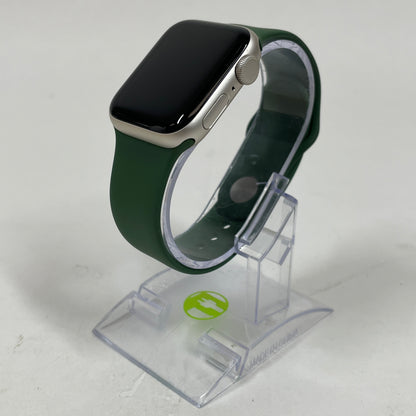 GPS Only Apple Watch SE 2nd Gen 40MM Starlight Aluminum Clover Sport Band MXEF3LL/A