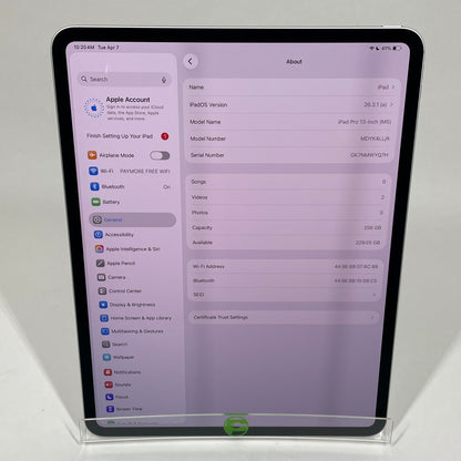 WiFi Only Apple iPad Pro 13" M5 256GB Silver MDYK4LL/A