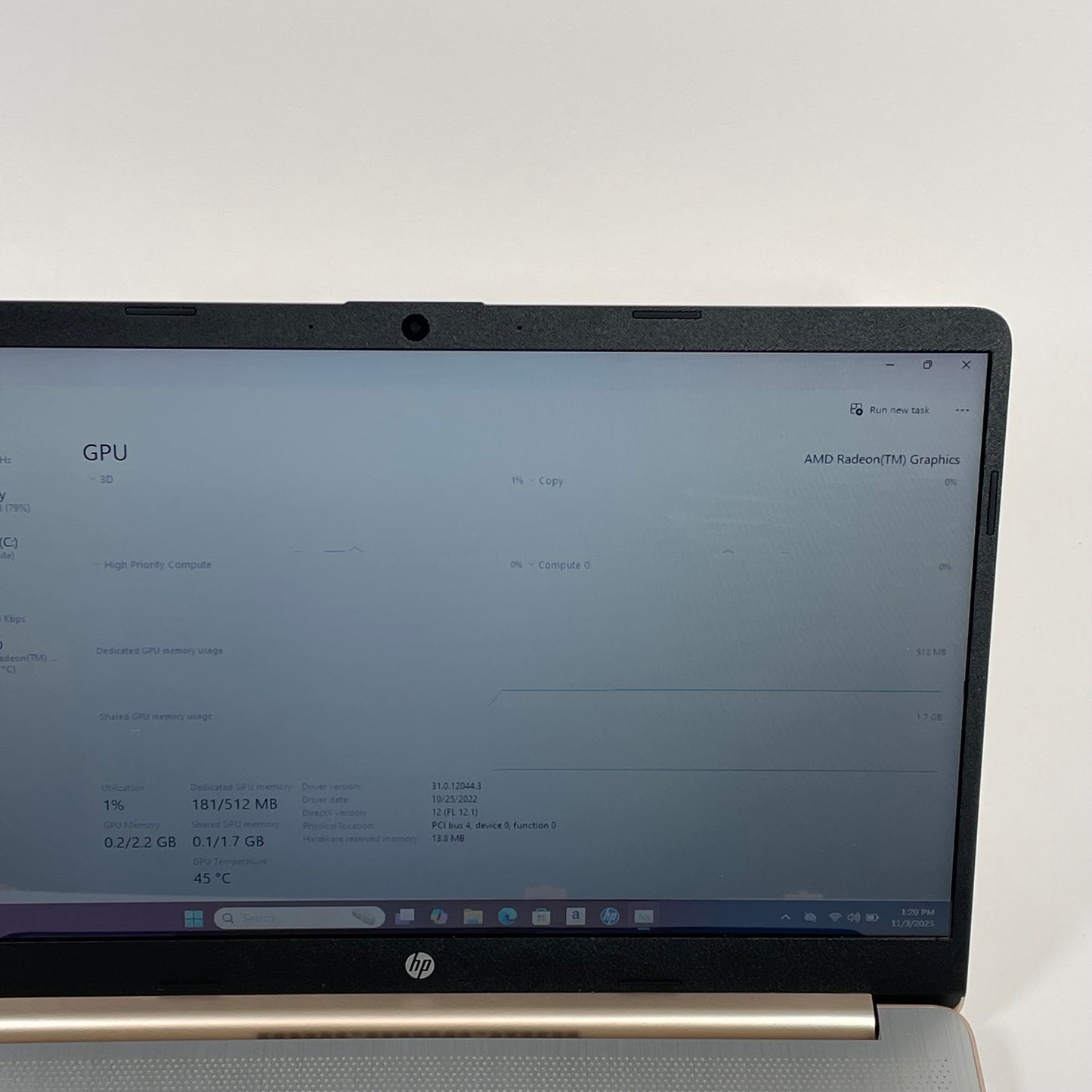 HP Laptop 15-ef1077nr 15.6" Athlon Gold 3150U 2.4GHz 4GB RAM 256GB SSD