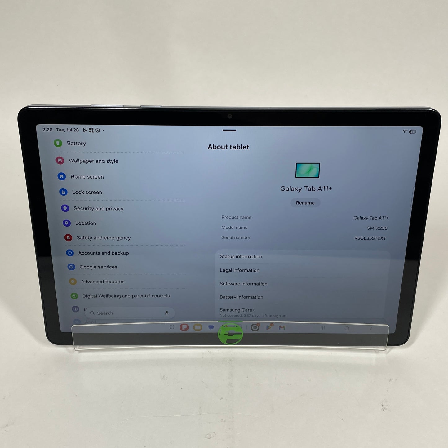 WiFi Only Samsung Galaxy Tab A11 Plus 11.0" 128GB Silver SM-X230