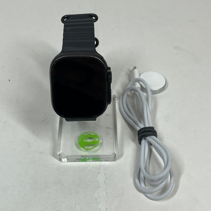 Unlocked Apple Watch Ultra 2 49MM Black Titanium Black Ocean Band MX4P3LW/A