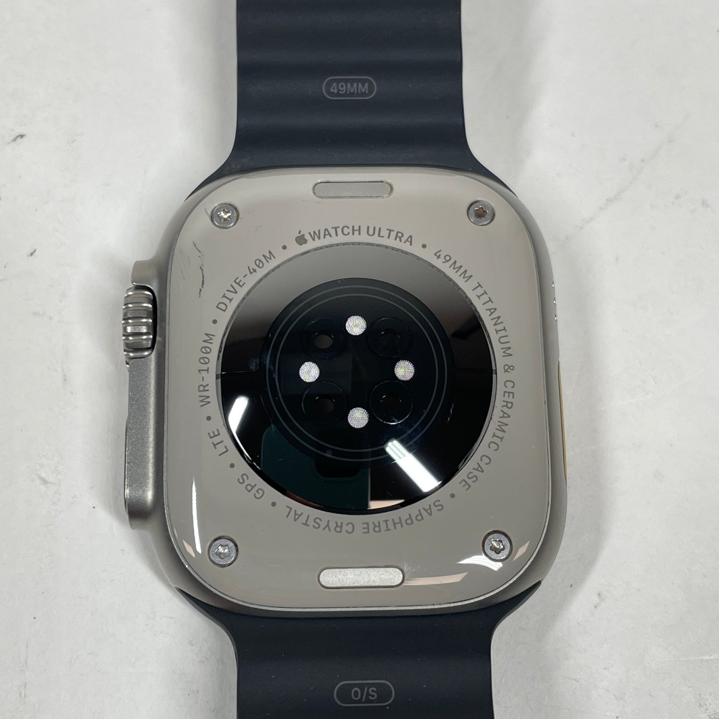 Unlocked Apple Watch Ultra 49MM Natural Titanium Black Ocean Band NNH83LW/A