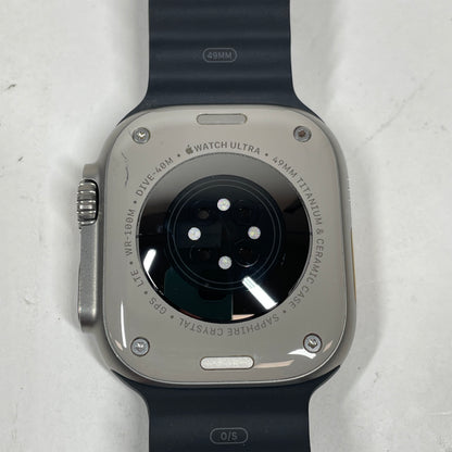 Unlocked Apple Watch Ultra 49MM Natural Titanium Black Ocean Band NNH83LW/A