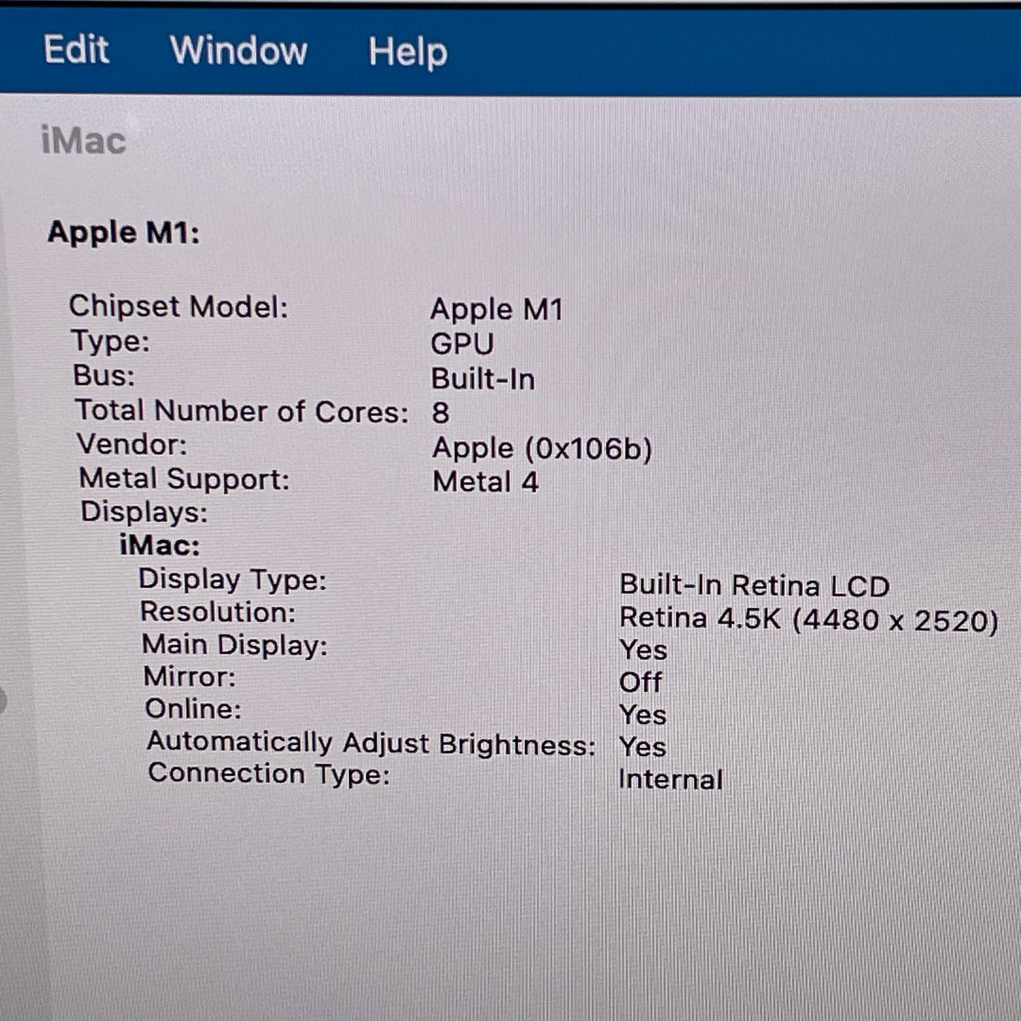 2021 Apple iMac 24" M1 8 Core 3.2GHz 16GB RAM 1TB SSD Blue MJVN3LL/A
