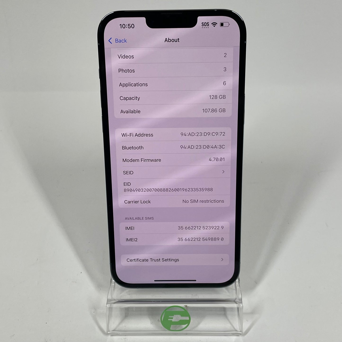 AT&T Apple iPhone 13 Pro Max 128GB Sierra Blue NLF53LL/A