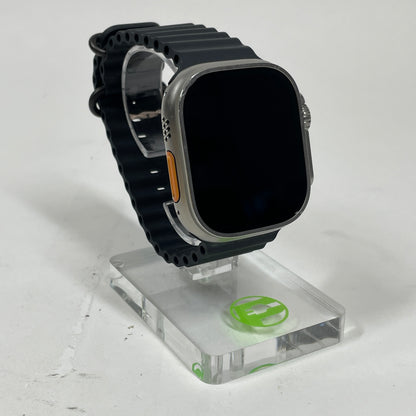 Unlocked Apple Watch Ultra 49MM Natural Titanium Black Ocean Band NNH83LW/A
