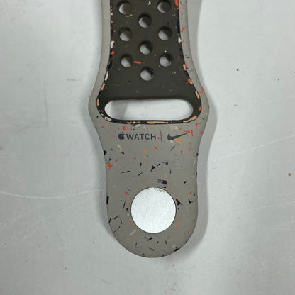 GPS Only Apple Watch Series 9 41MM Starlight Aluminum Veiled Grey Nike Sport Band MR9K3LL/A