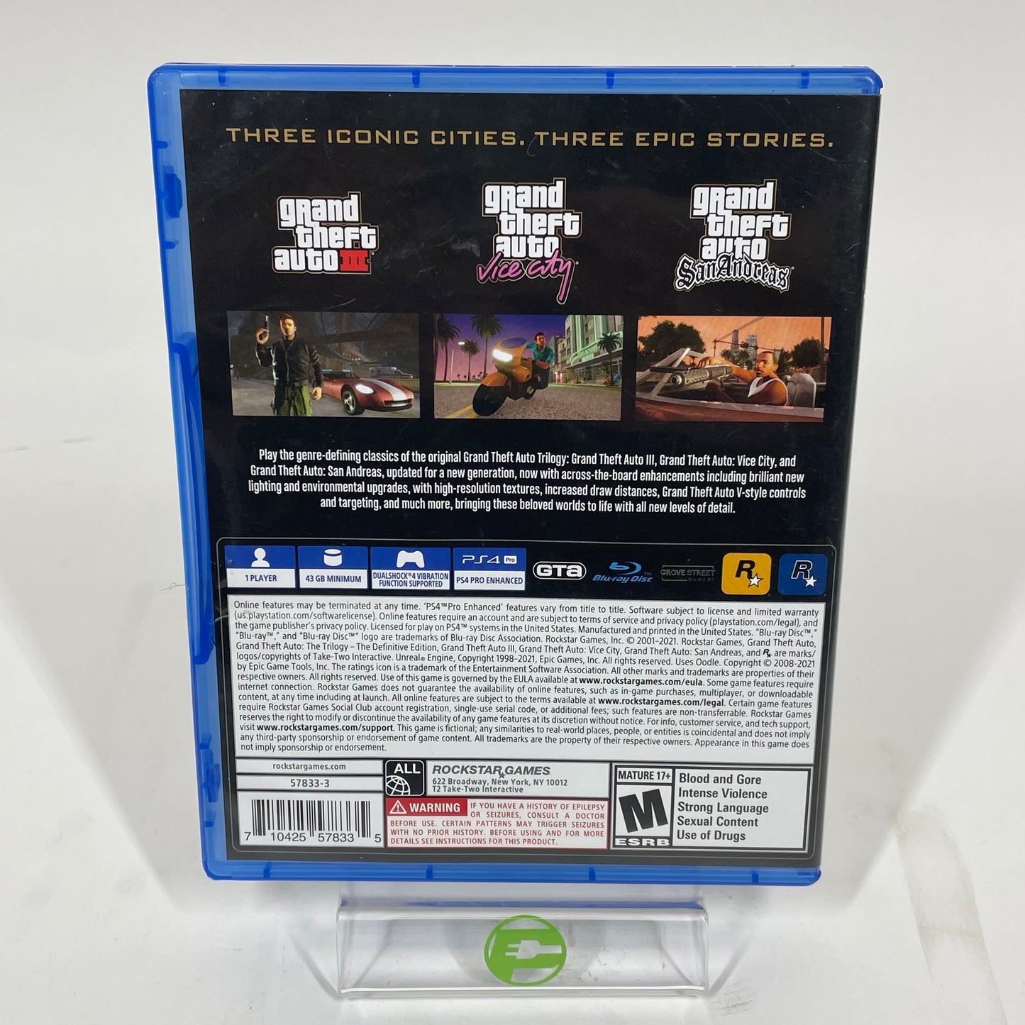 Grand Theft Auto: The Trilogy [Definitive Edition] (Sony PlayStation 4 PS4, 2021)