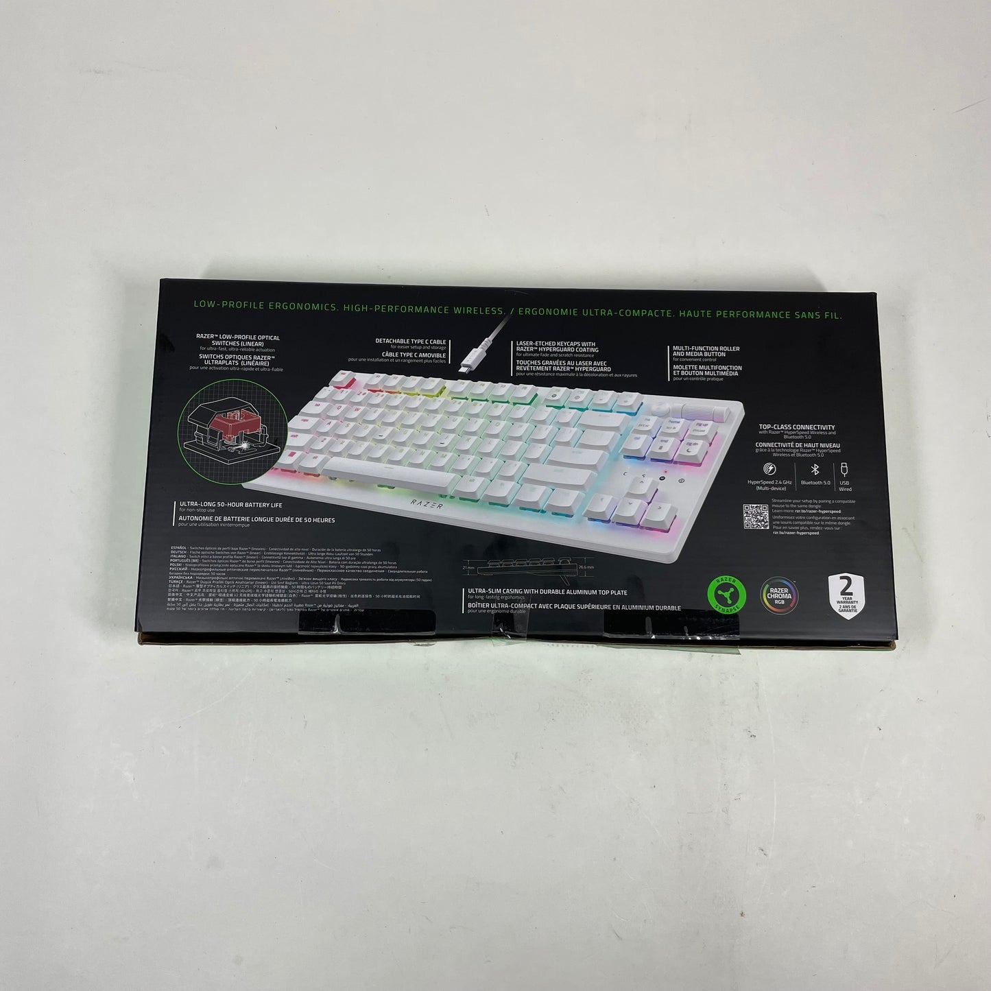 Razer Deathstalker v2 Pro RZ03-0437 Wireless Keyboard White