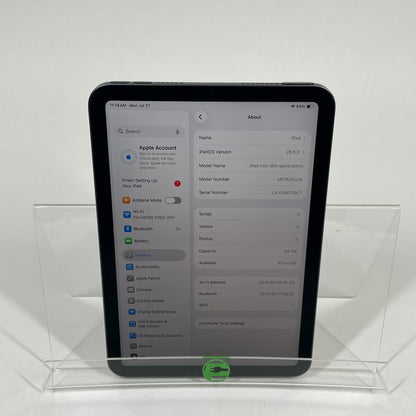 Apple iPad Mini 6th Gen Space Gray MK7M3LL/A