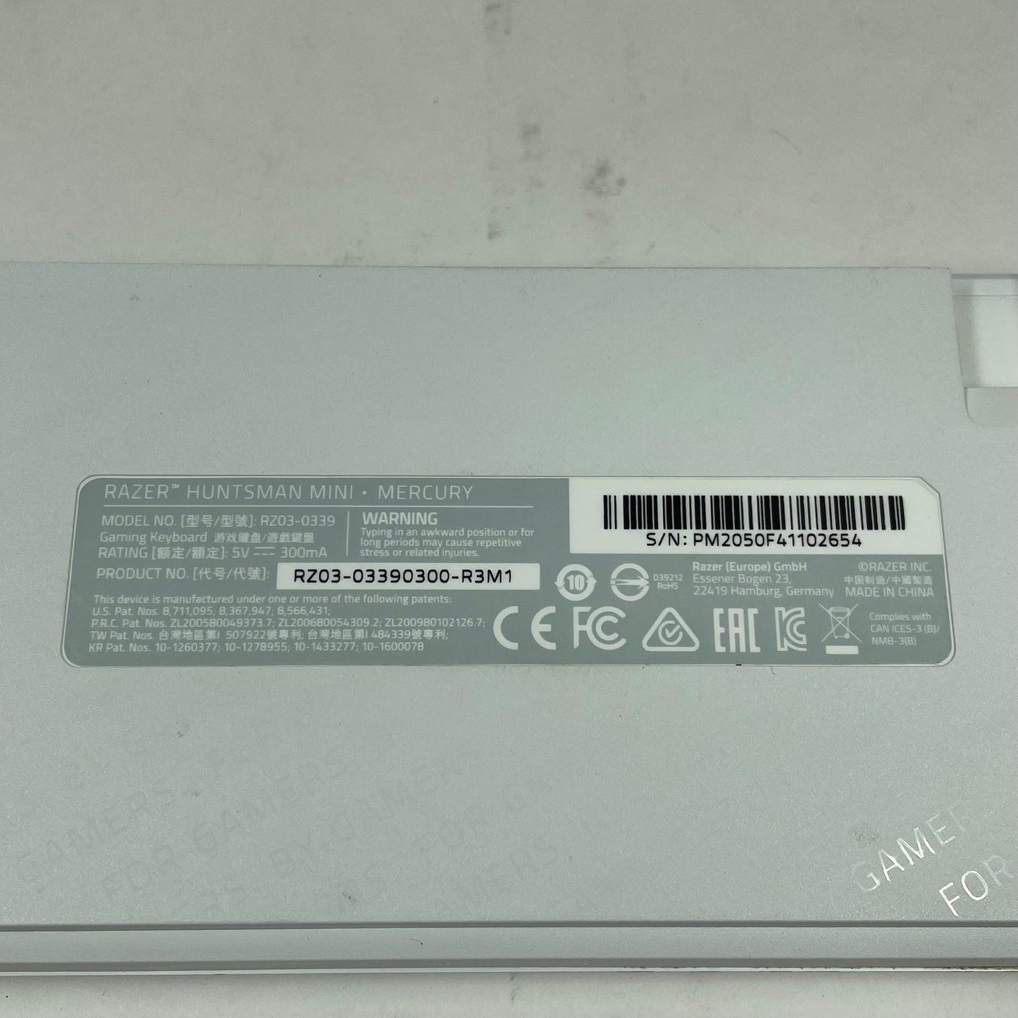 Razer  Huntsman Mini 60% Wired Gaming Keyboard RZ03-0339