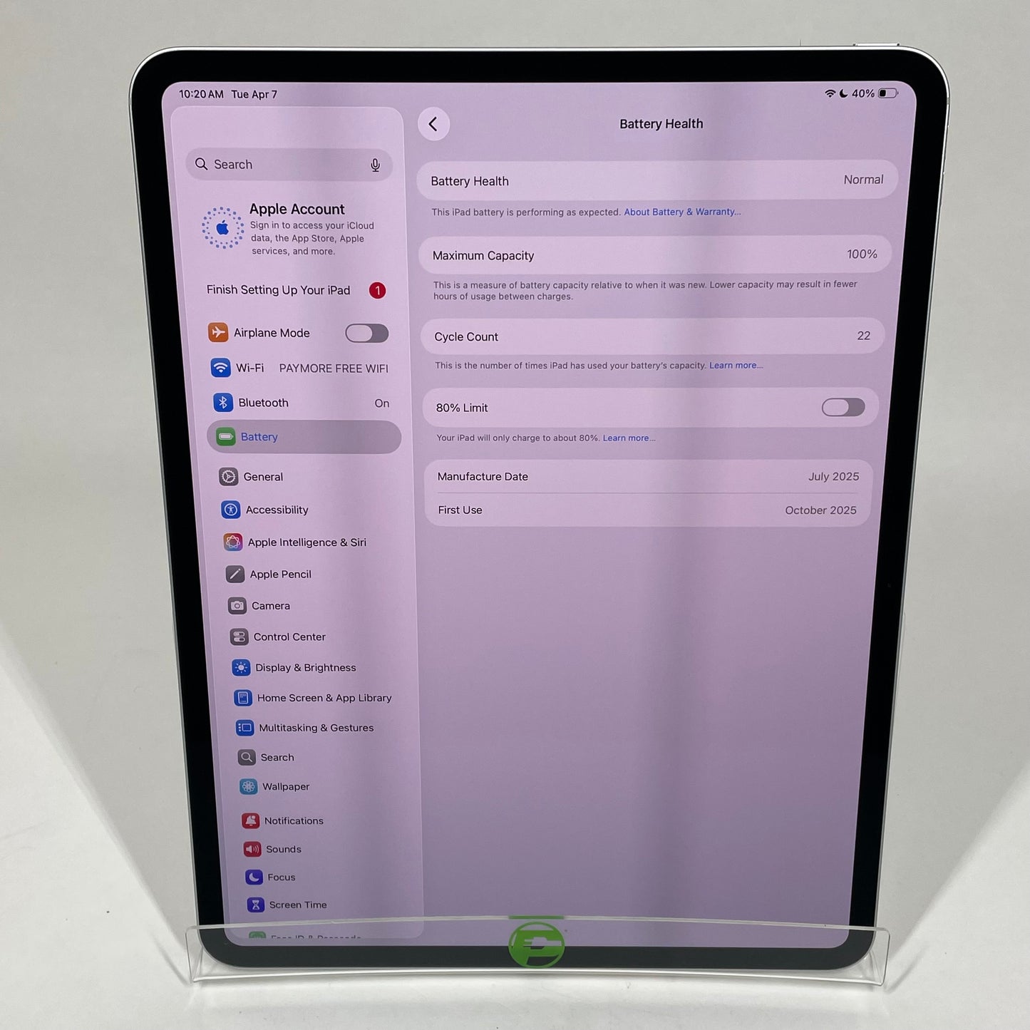 WiFi Only Apple iPad Pro 13" M5 256GB Silver MDYK4LL/A