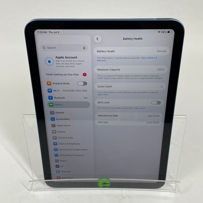 WiFi Only Apple iPad 11" (A16) 128GB Blue MD4A4LL/A