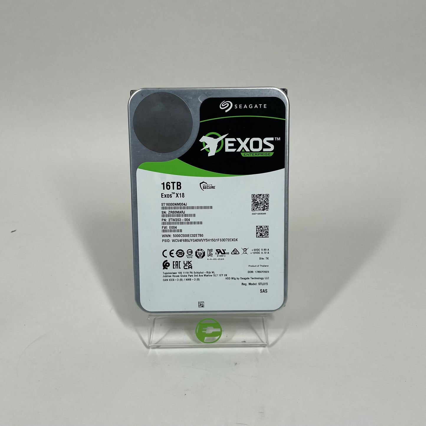 Seagate 3.5" Exos X18 16TB HDD 2TW203-004 SAS Hard Disk Drive