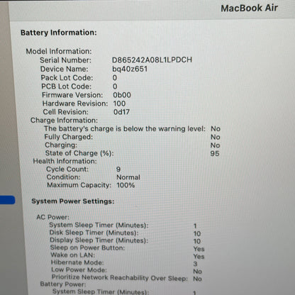 2025 Apple MacBook Air 15" M4 10C GPU 4.5GHz 16GB RAM 256GB SSD MW1L3LL/A