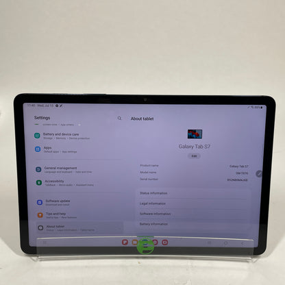WiFi Only Samsung Galaxy Tab S7 11.0" 256GB Mystic Black SM-T870