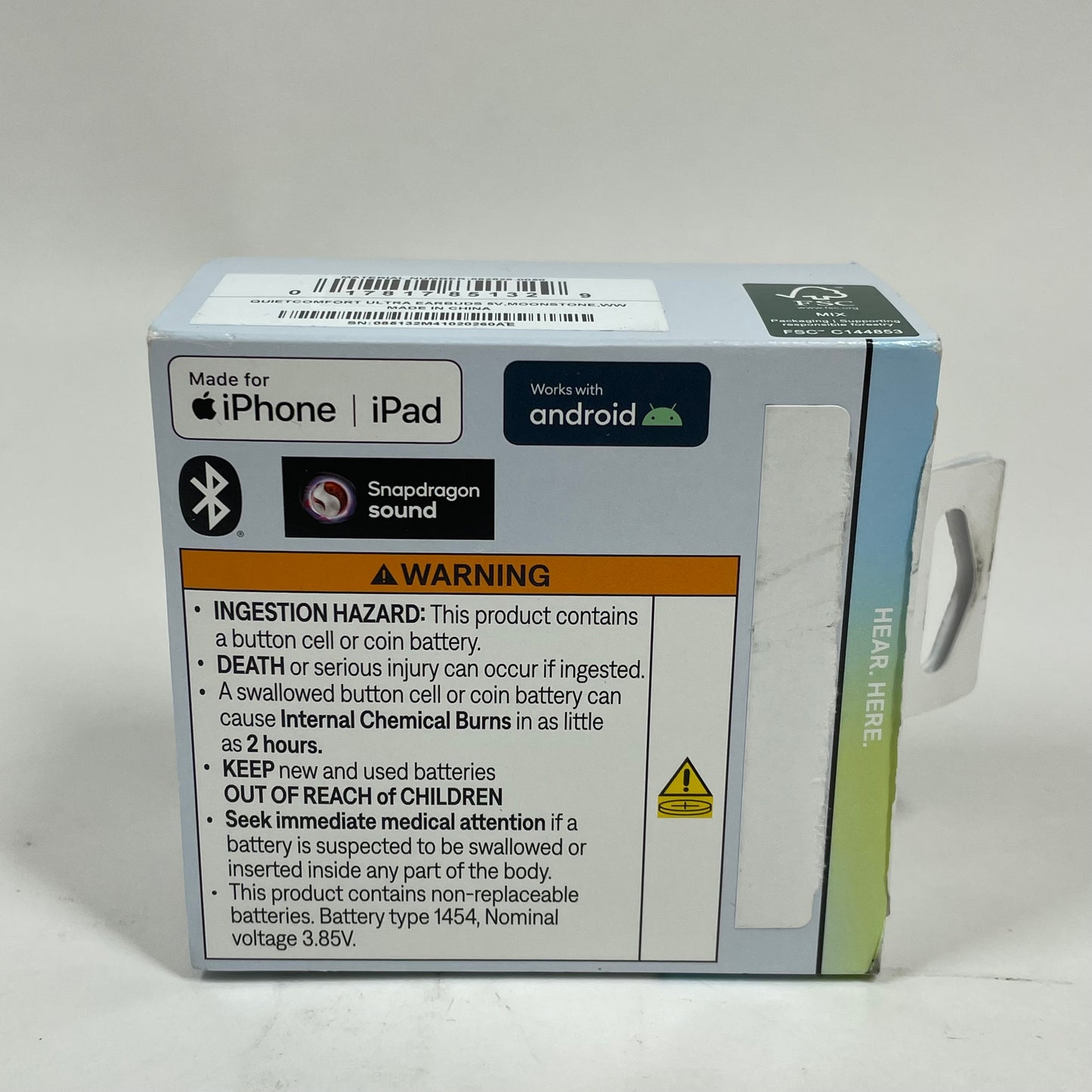 Bose QuietComfort Ultra In-Ear Noise Cancelling Bluetooth Headphones Moonstone Blue 882826-0050