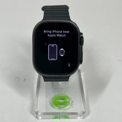 Unlocked Apple Watch Ultra 2 49MM Black Titanium Black Ocean Band MX4P3LW/A