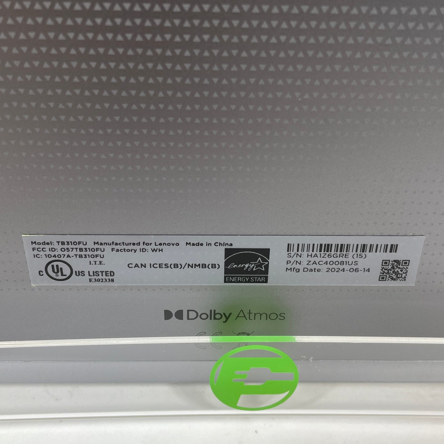 WiFi Only Lenovo Tab M9 Nook 32GB Arctic Gray TB310FU