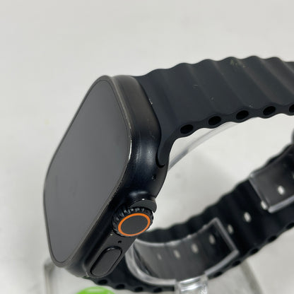 Unlocked Apple Watch Ultra 2 49MM Black Titanium Black Ocean Band MX4P3LW/A