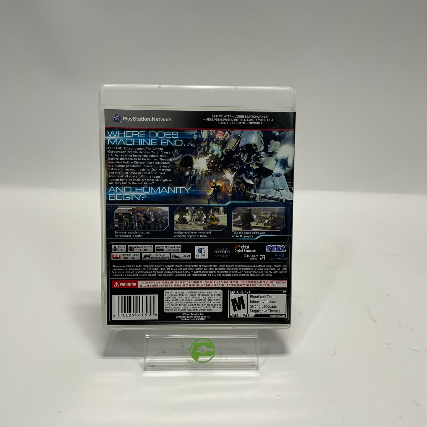 Binary Domain (Sony PlayStation 3 PS3, 2012)