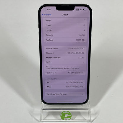 Unlocked Apple iPhone 13 Pro Max 128GB 16.1.1 Graphite MLED3LL/A