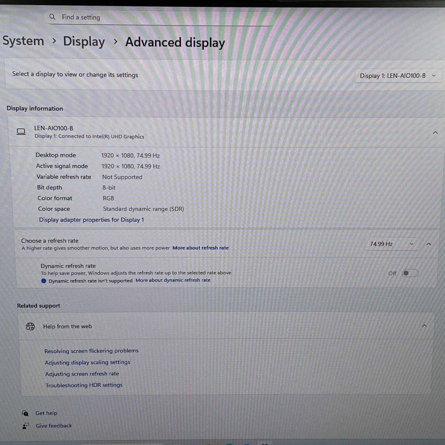 Lenovo ThinkCentre A100 N100 3.40GHz 8GB RAM 256GB SSD