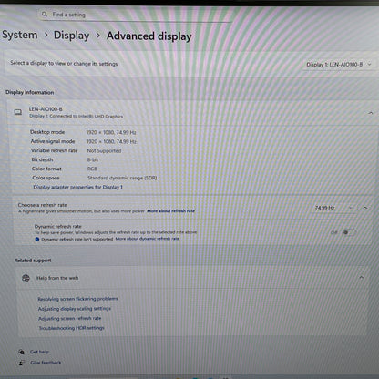 Lenovo ThinkCentre A100 N100 3.40GHz 8GB RAM 256GB SSD