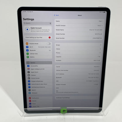 Unlocked Apple iPad Air 13" M3 1TB Blue MCJF4LL/A