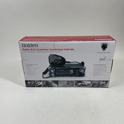 New Uniden Beartracker 885 Hybrid CB Radio/Digital Scanner Black