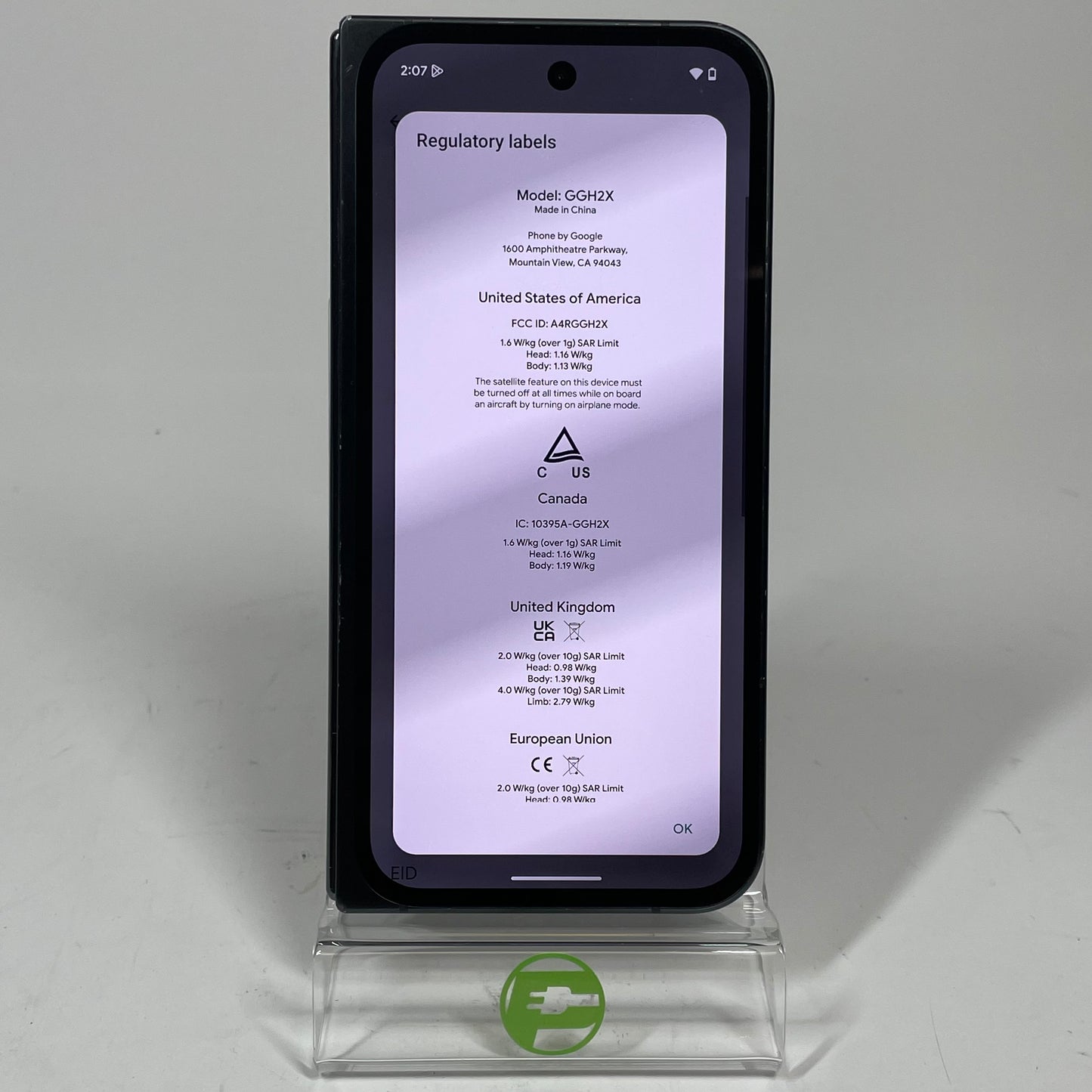 Verizon Google Pixel 9 Pro Fold 256GB Obsidian GGH2X