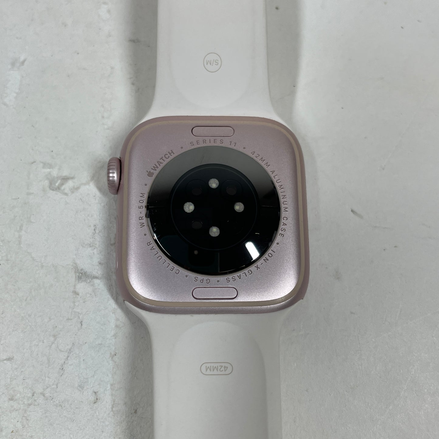 GPS Only Apple Watch Series 11 42MM Rose Gold Aluminum Light Blush Sport Band MF8E4LW/A