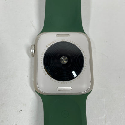 GPS Only Apple Watch SE 2nd Gen 40MM Starlight Aluminum Clover Sport Band MXEF3LL/A