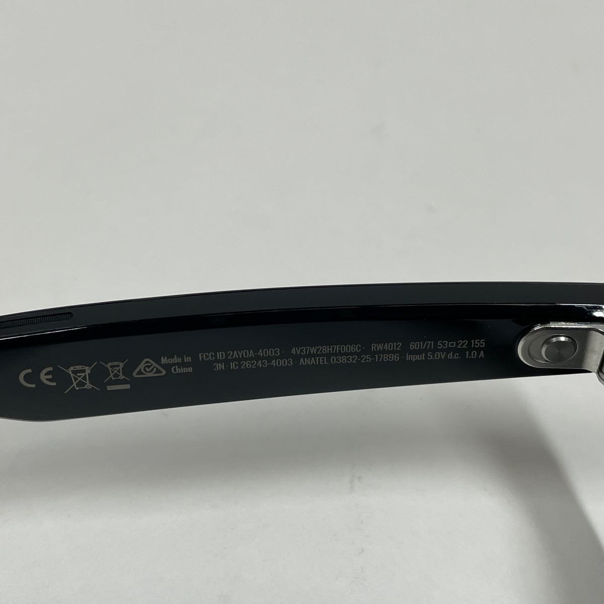 Ray-Ban Meta Wayfarer Gen 2 Shiny Black Standard RW4012 601/71 AI Smart Glasses