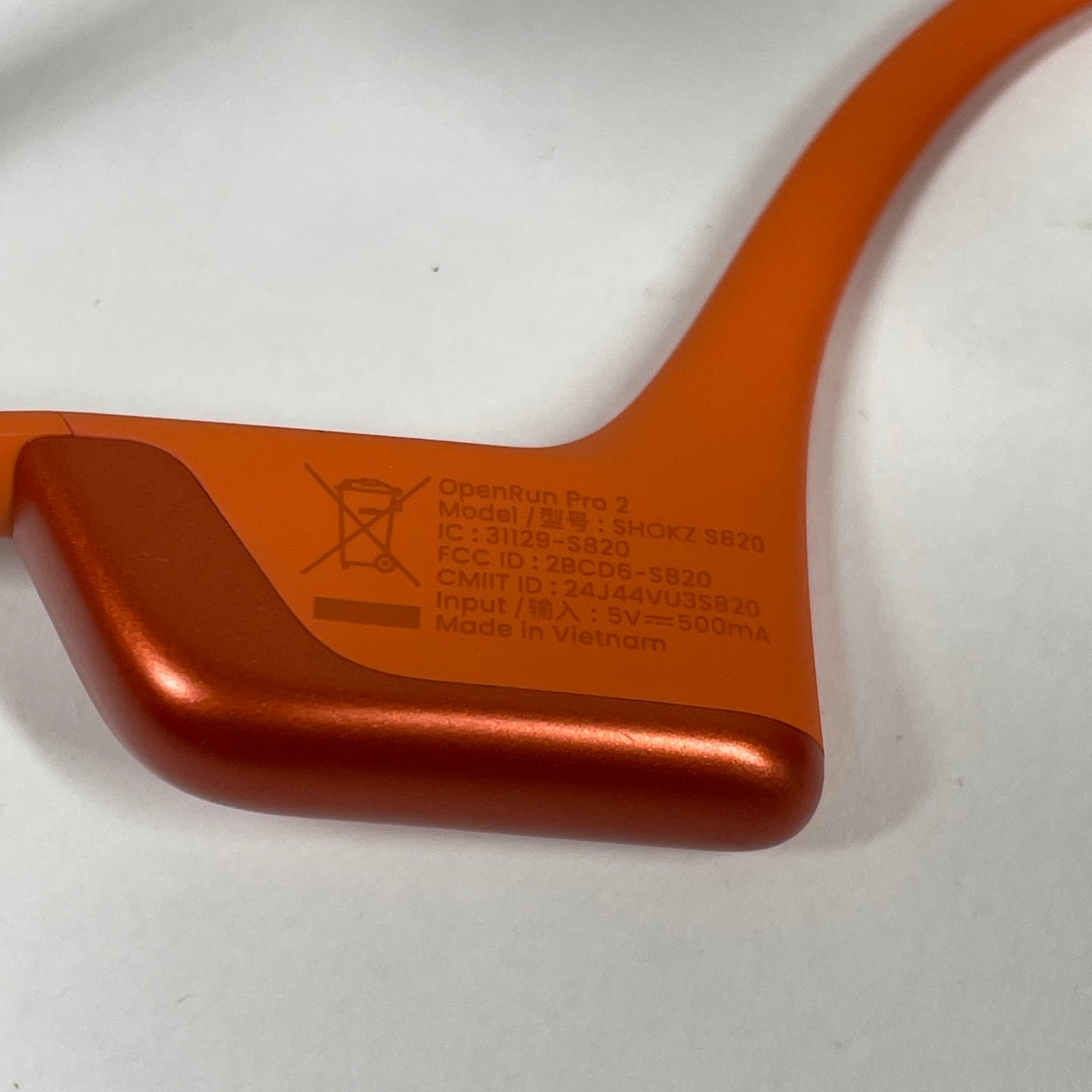 Shokz OpenRun Pro 2 Bone Conduction Wireless Bluetooth Headphones Orange S820